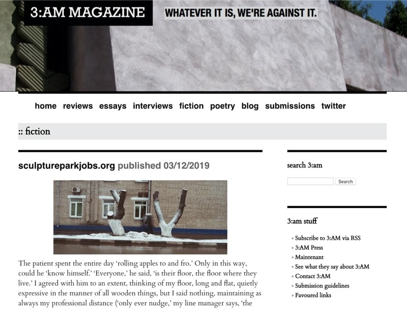 3:AM Magazine - short stories online
