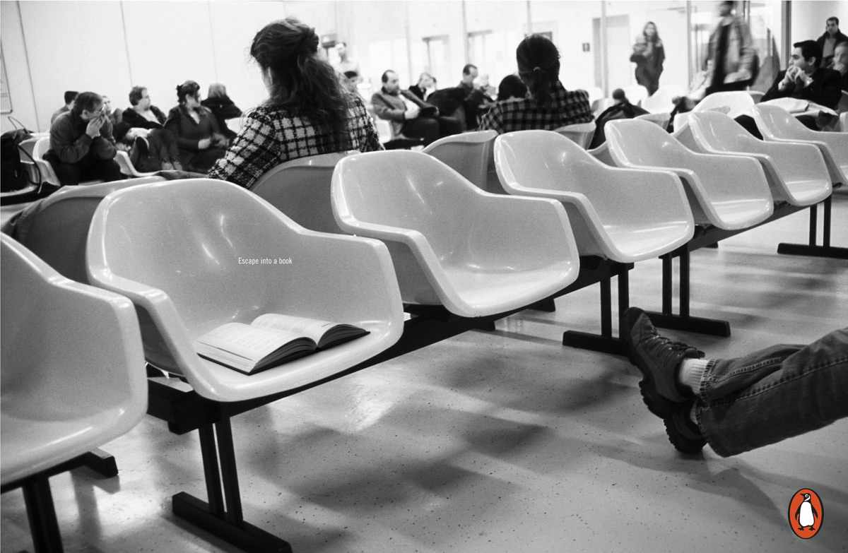 Ads for books - Escape into a book - Airport