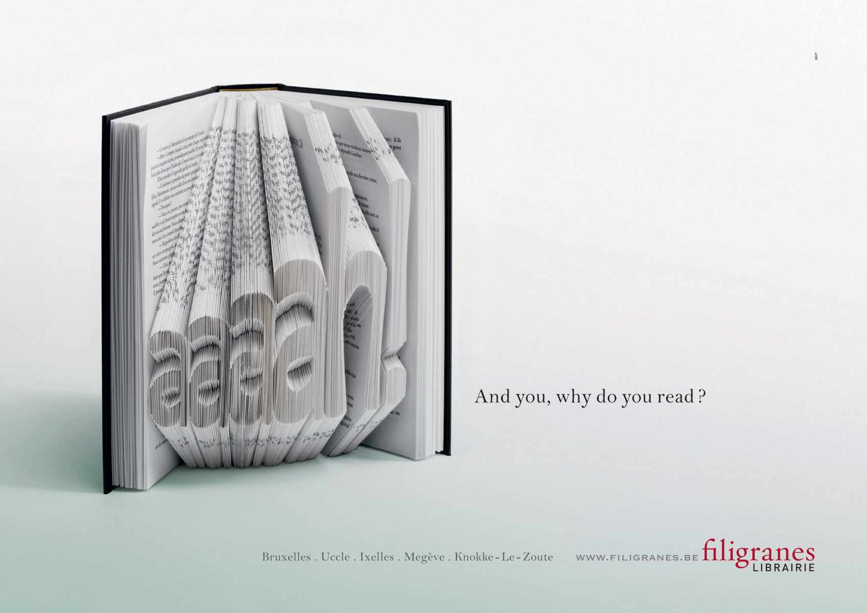 Ads for bookstores - Filigranes - Aaaaah