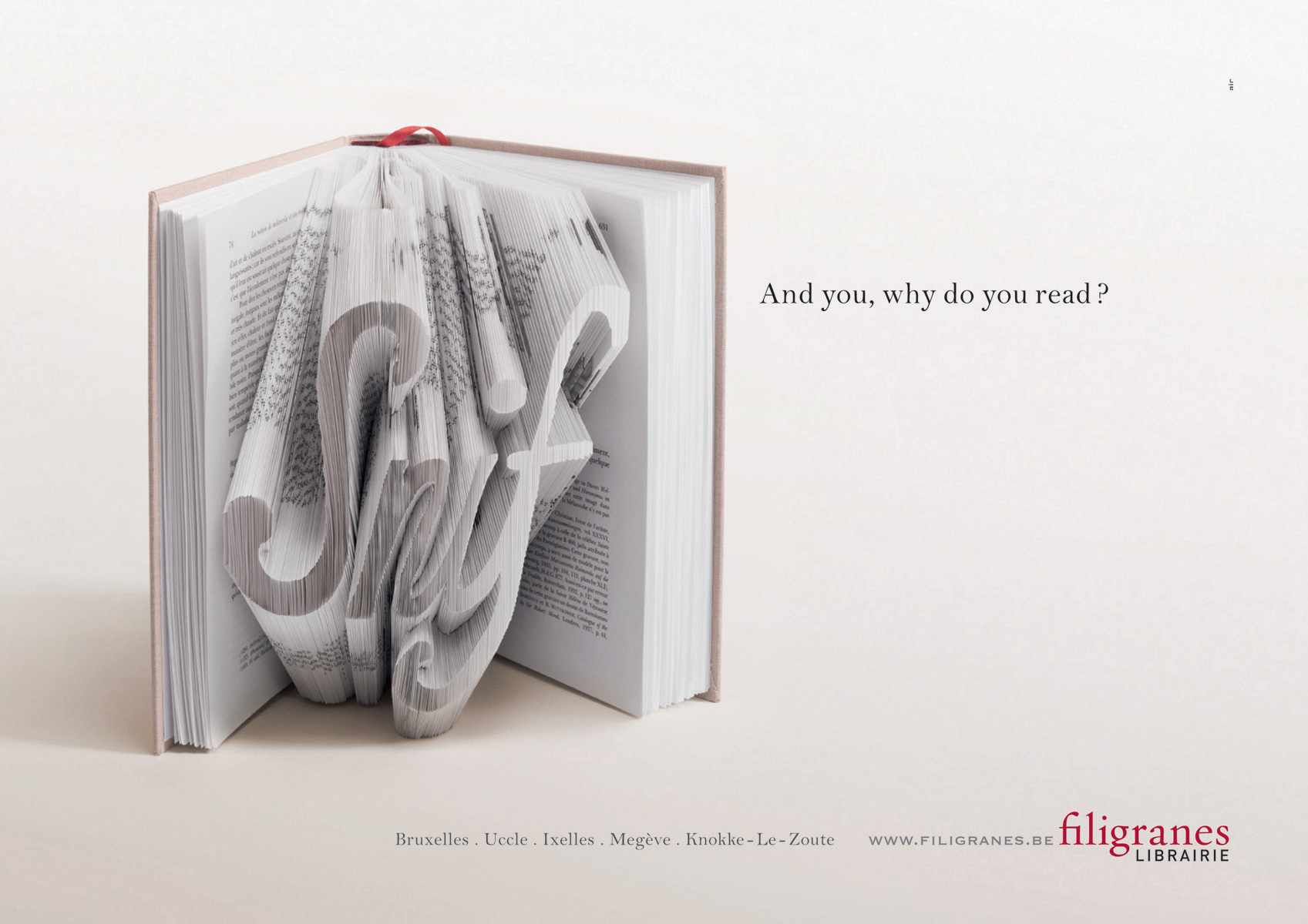 Ads for bookstores - Filigranes - Snif