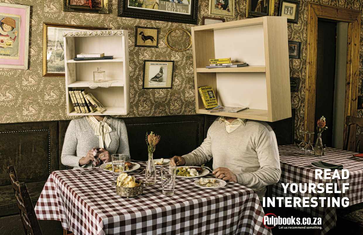 Ads for bookstores - Read Yourself Interesting - Lunch