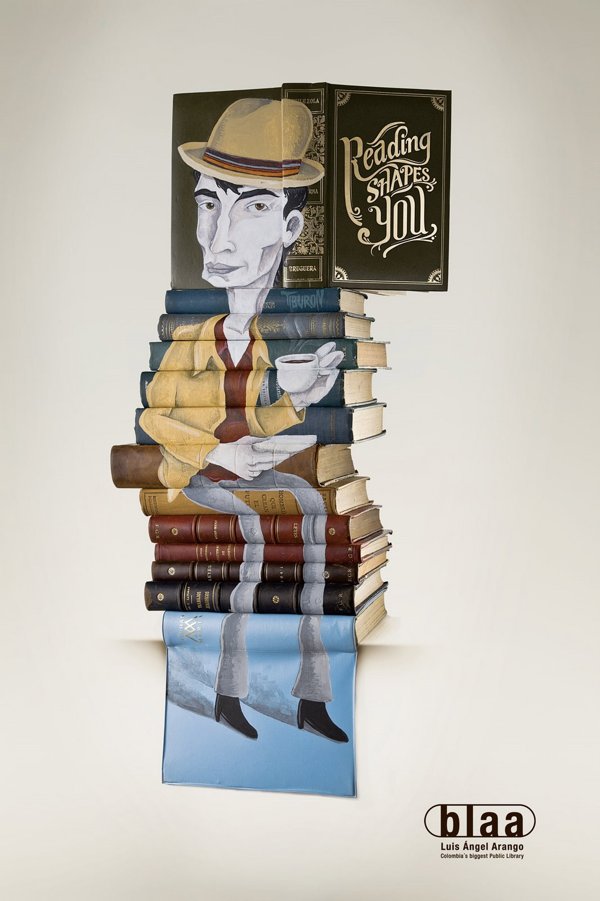 Ads for libraries - Reading shapes you - ad 1