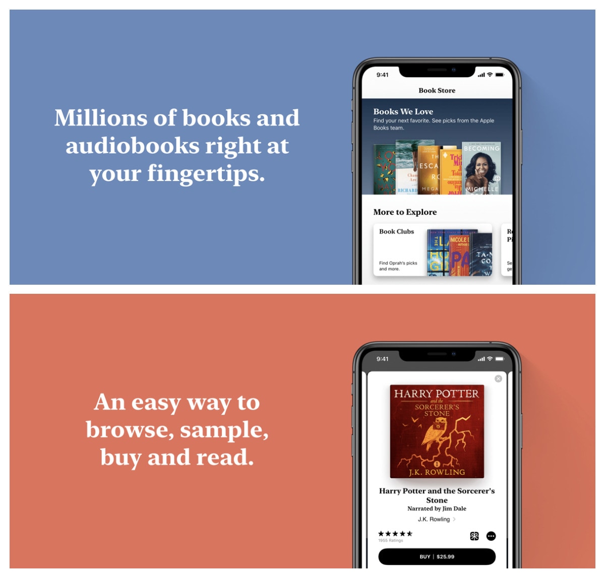 Apple Books with audiobook support