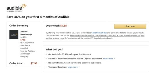 Audible deal summer 2020