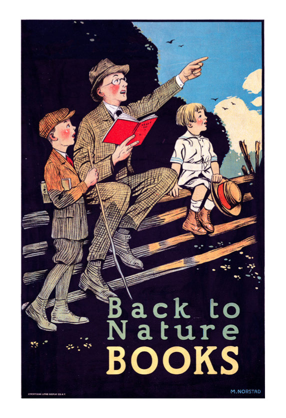 Vintage book posters: Back to nature books