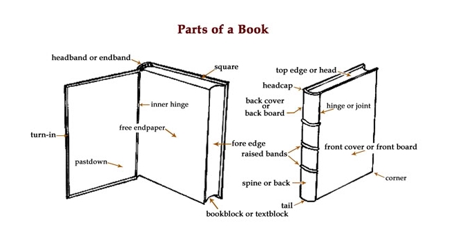 Book diagrams - parts of a book