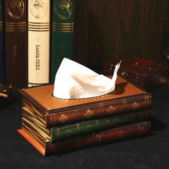 Book-shaped home decor ideas - Tosnail tissue dispenser
