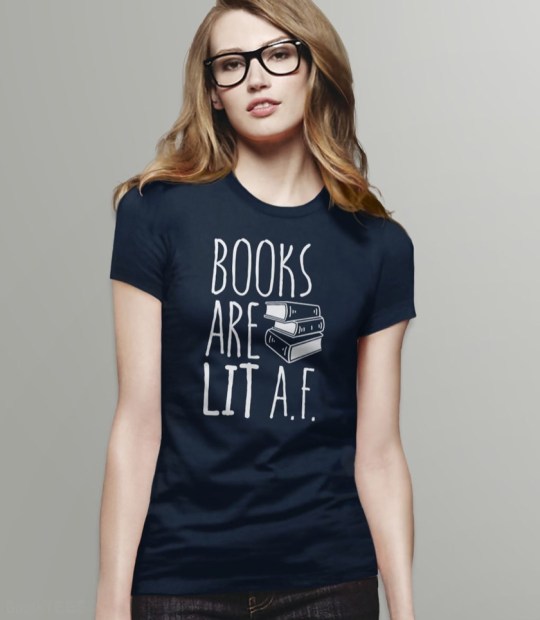 Booka Are Lit A.F. T-shirt - literary gifts for book lovers