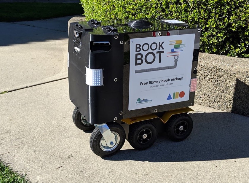 Book Bot library robot returns books free of charge in Silicon Valley