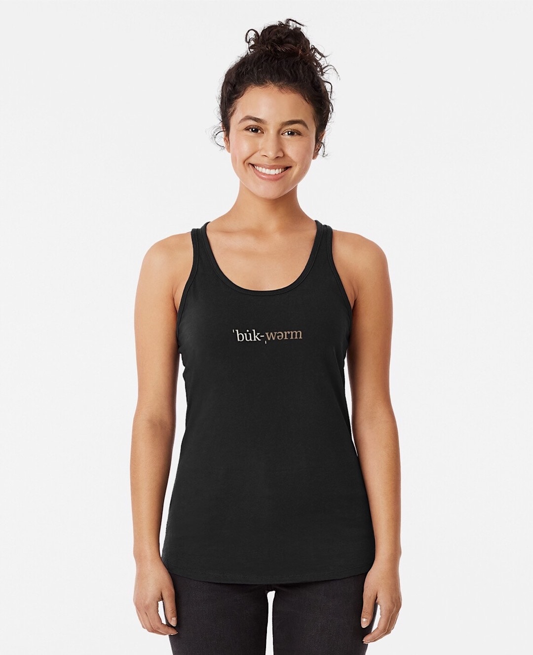Bookworm phonetic notation racerback tank top - top bookish clothes