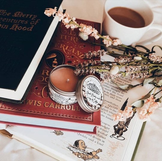 Coffee and Books Scented Candle - bookish gift ideas