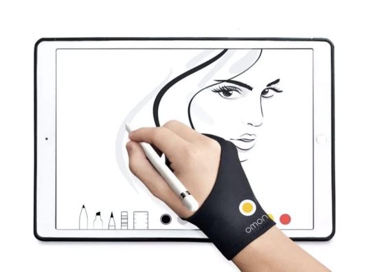 Dedicated two-finger tablet writing and drawing gloves