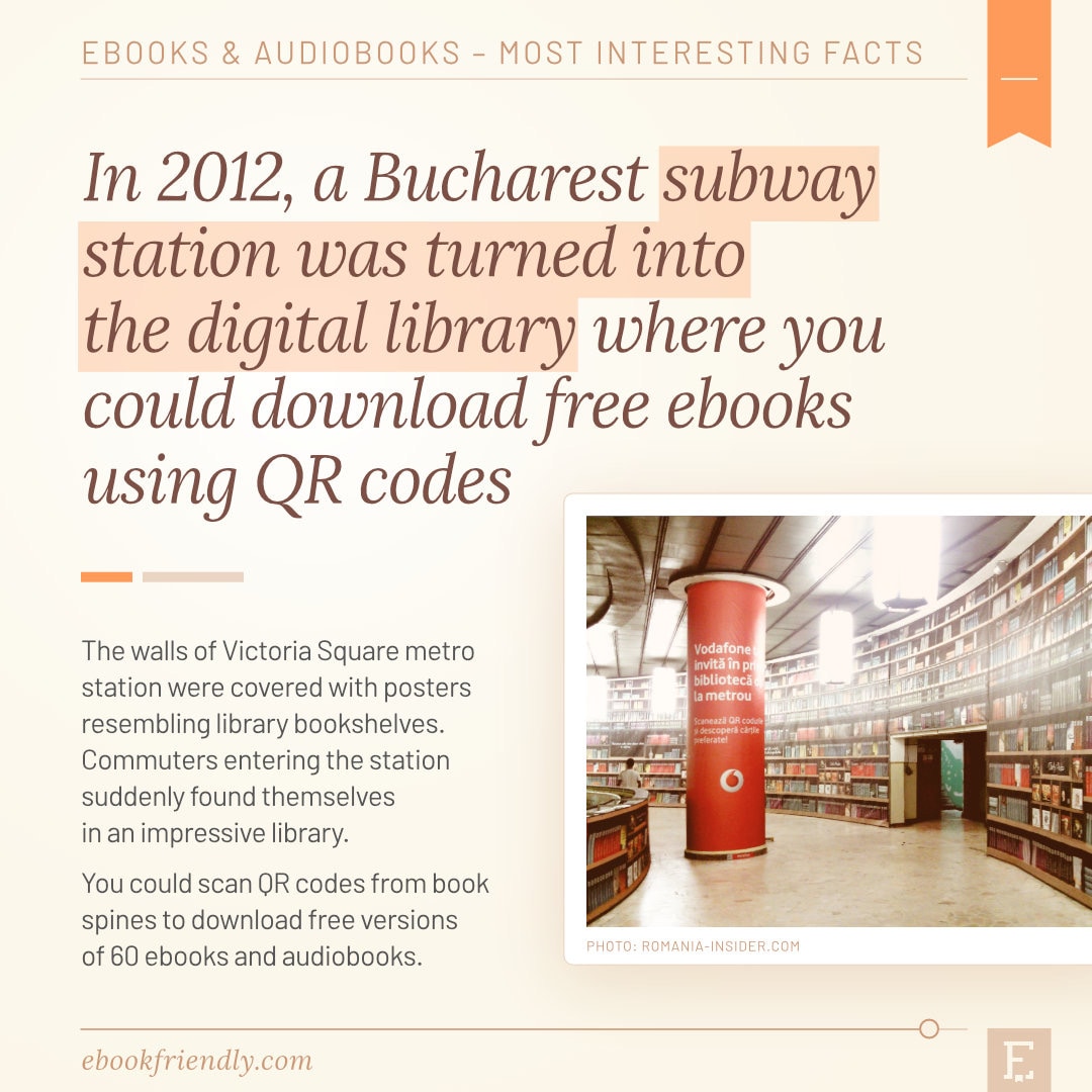 Digital library Bucharest subway station 2012