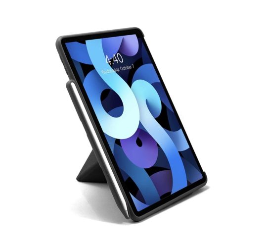 Dual origami iPad Air 5 case with Apple Pencil holder