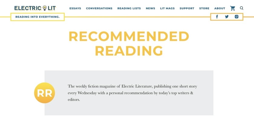 Electric Literature - read short stories online for free