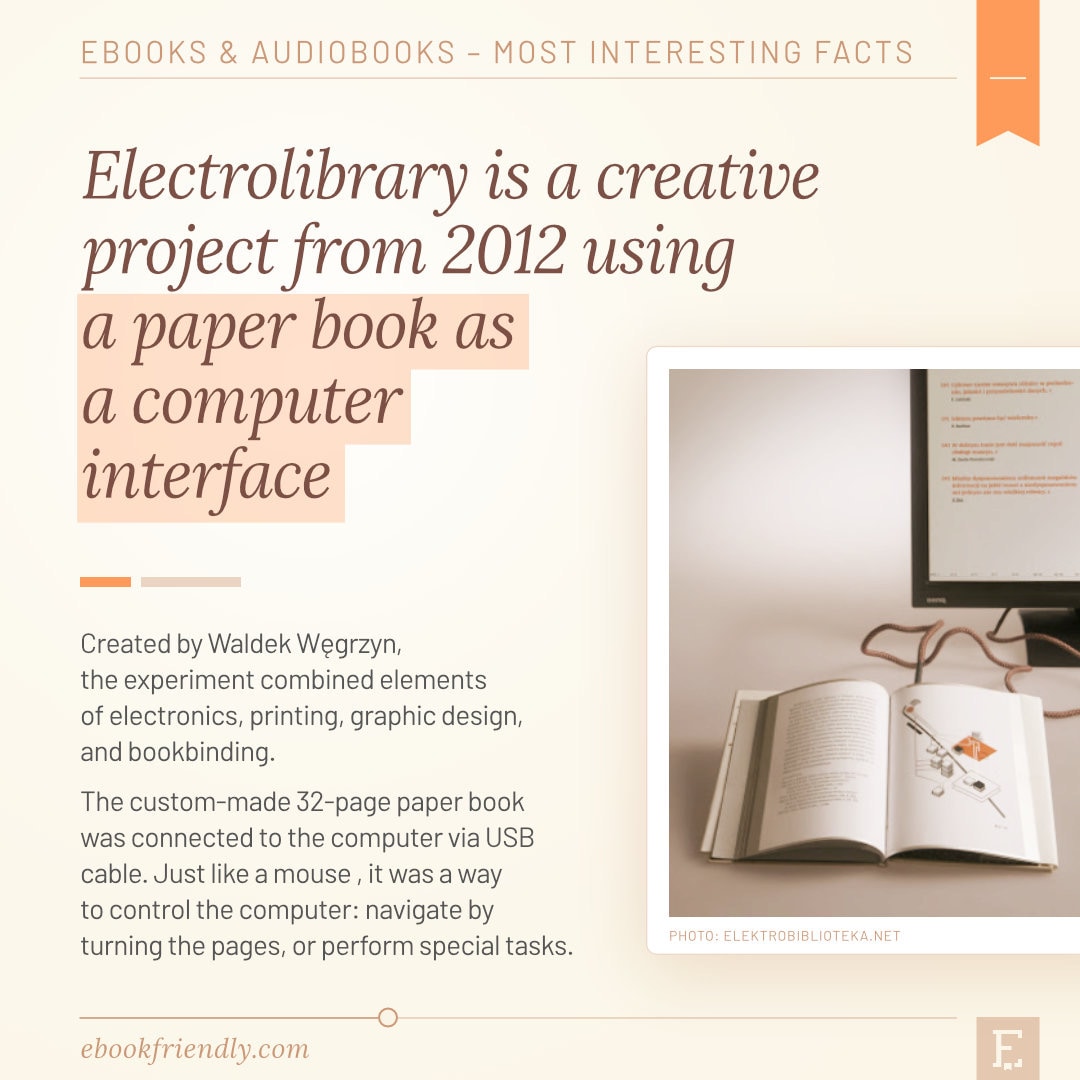 Electrolibrary book interface computer concept 2012