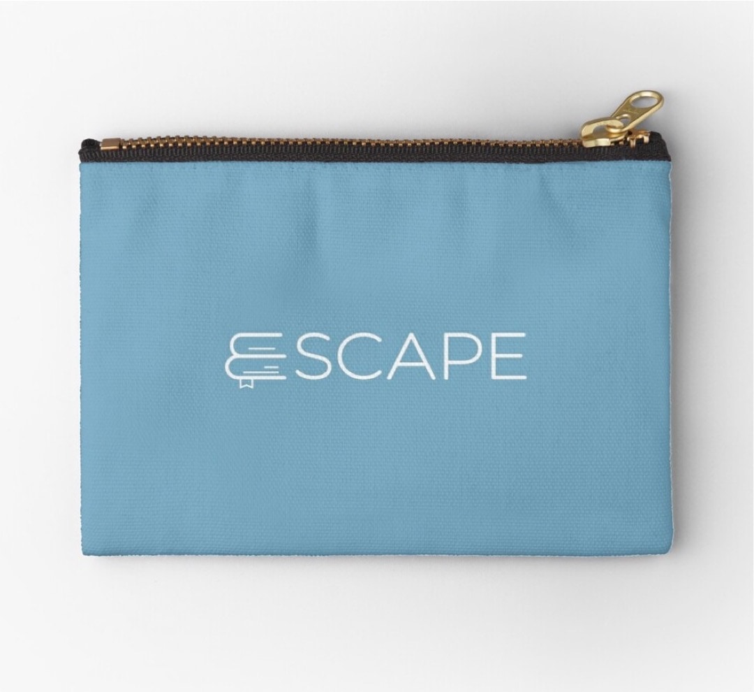 Escape read books zipper pouch - best book apparel