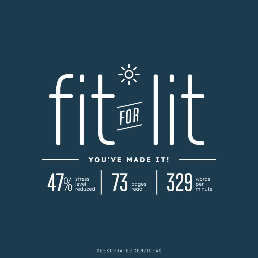 Fit for lit - design by Piotr Kowalczyk Geek Updated