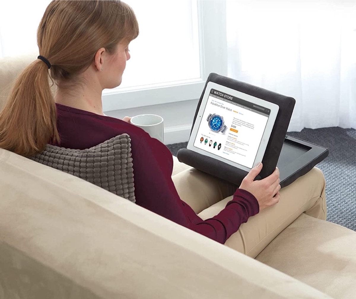 Folding tablet pillow stand - best for hands-free reading