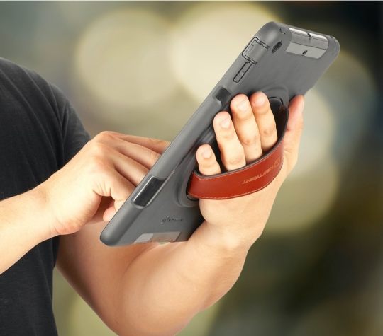 Heavy-duty iPad case with hand strap - best for reading