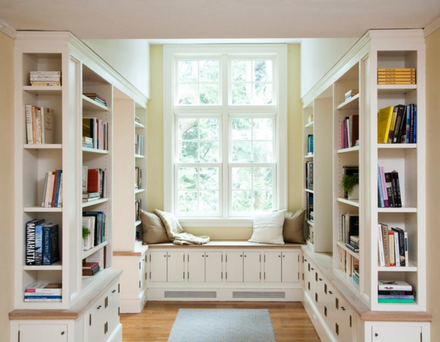 Home library and reading nook