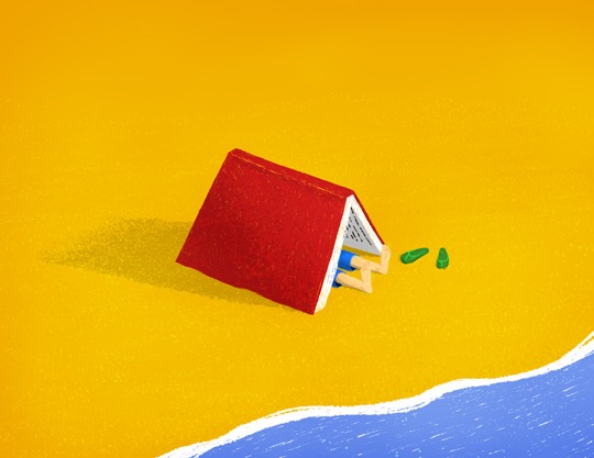 Illustrations about book - Jeremie Decalf - Summer reading