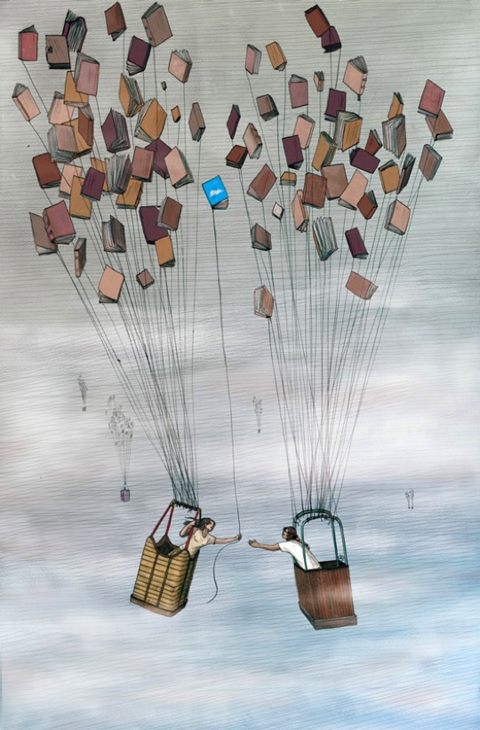 Illustrations about book - Jose Rosero - Books are conversations