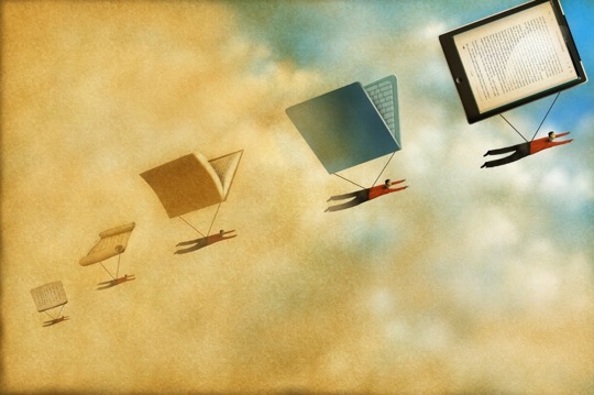 Illustrations about books - Dave Cutler - Moving forward with books