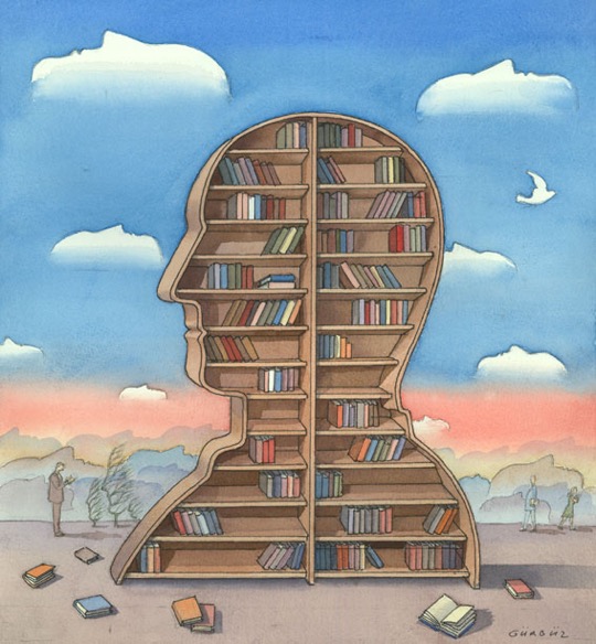 Illustrations about books - Gurbuz Dogan Eksioglu - You are what you read