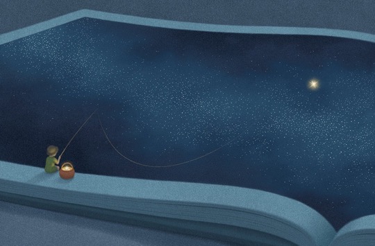 Illustrations about books - Jungho Lee - Fishing the universe