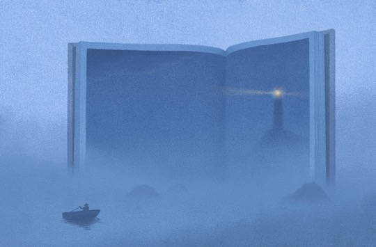 Illustrations about books - Jungho Lee - The lighthouse