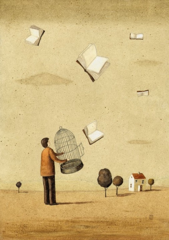 Illustrations about books - Mariusz Stawarski - Set us free