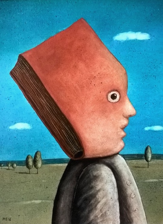Illustrations about books - Mariusz Stawarski - The book character