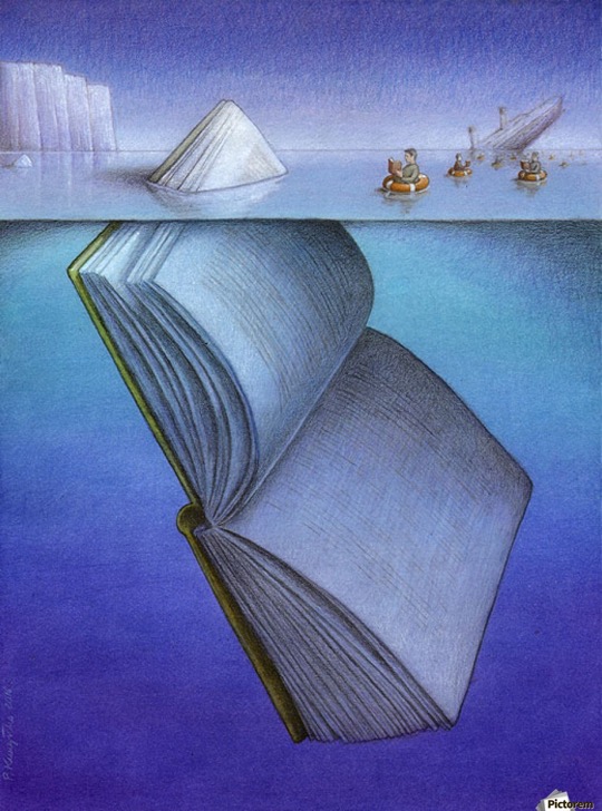 Illustrations about books - Pawel Kuczynski - Iceberg