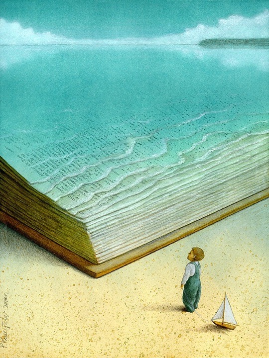 Illustrations about books - Pawel Kuczynski - Ocean of knowledge