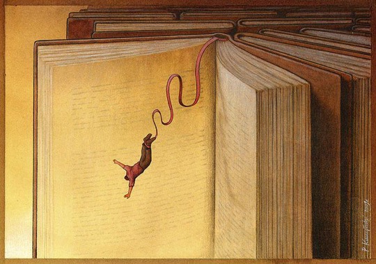Illustrations about books - Pawel Kuczynski - Sheer excitement