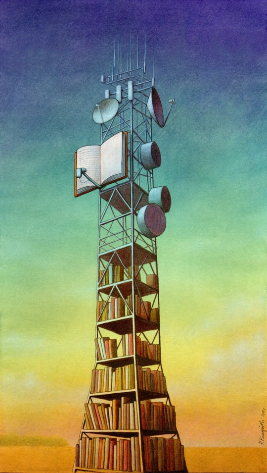 Illustrations about books - Pawel Kuczynski - The learning station
