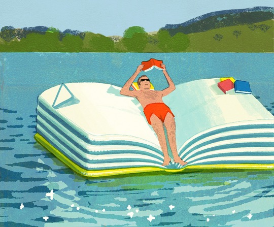 Illustrations about books - Tatsuro Kiuchi - Summer reading list