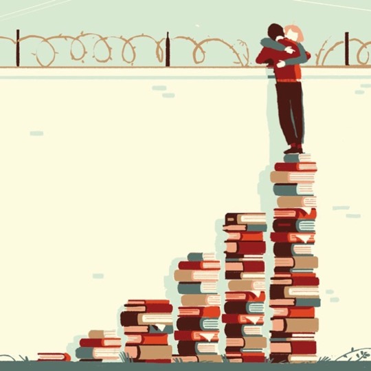 Illustrations about books - Tom Haugomat - The love of books