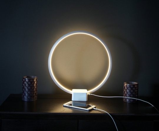 Innovative nightstand lamp and USB charger