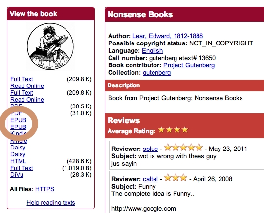 Internet Archive free ebooks