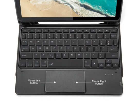 Jelly Comb multitouch trackpad keyboard for iPad