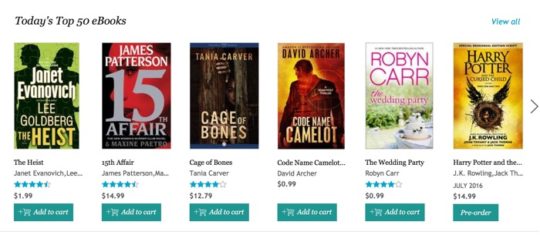 Kobo Store bestsellers