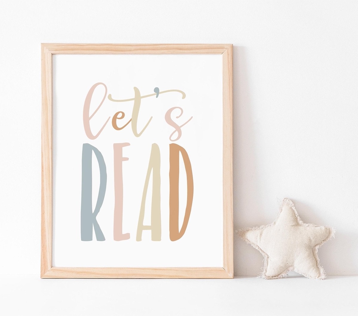 Let us read - a beautiful poster encouraging to read