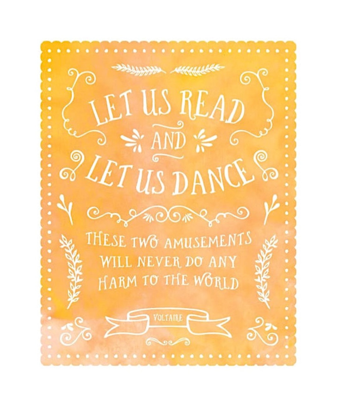 Let us read poster with Voltaire quote by Folio Creations