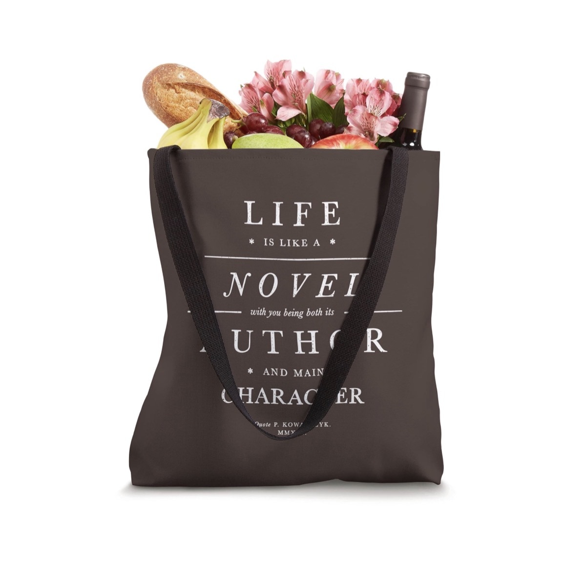 Life is like a novel tote bag - best literary quote accessories