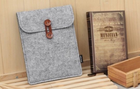 Light Gray Felt Sleeve for Kobo Aura One