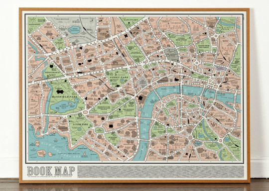 Literary Maps - London Book Map