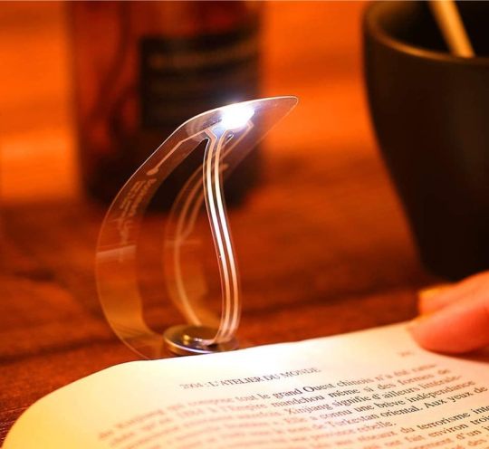 Mini reading light and bookmark