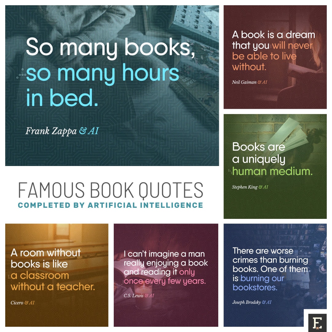 Famous book quotes completed by artificial intelligence